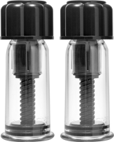 Master Series Black Maxxx Powerful Twist Nipple Suckers Nipple and Clit Clamps